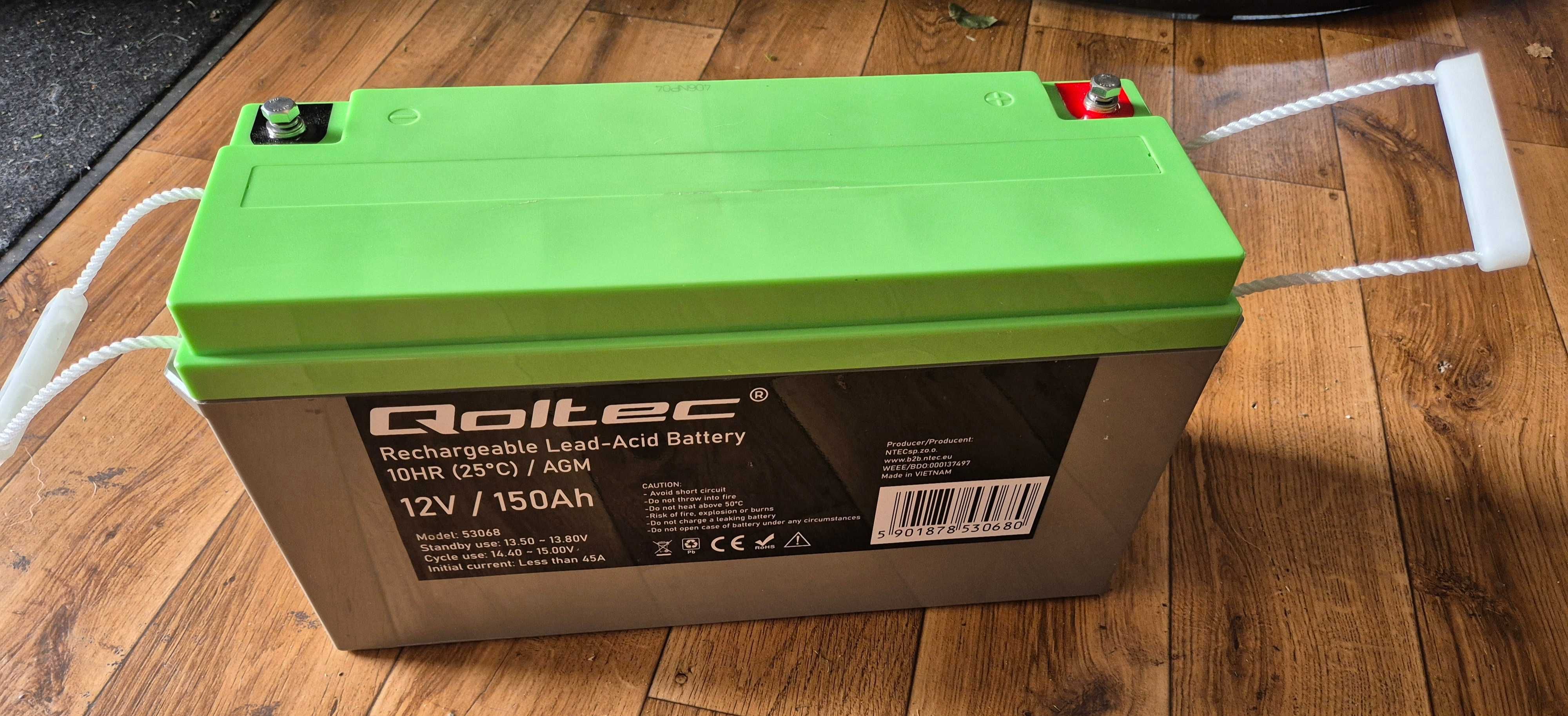 Akumulator 150Ah Qoltec AGM - 05.2025