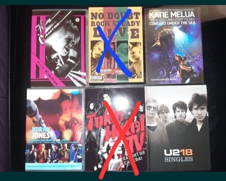 Dvd Norah Jones katie melua kelly Osborne  U2 dvd