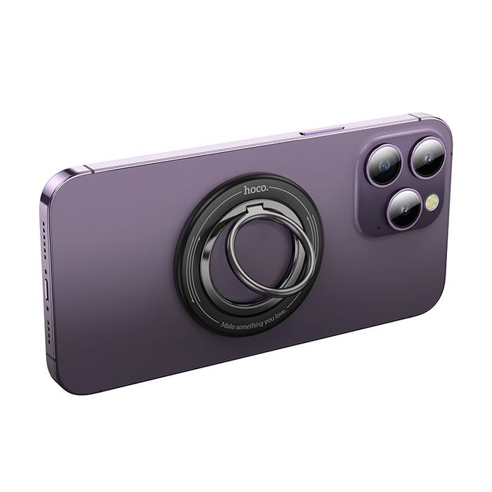 Uchwyt na telefon na palec Hoco magnetyczny Ring GH3 czarny