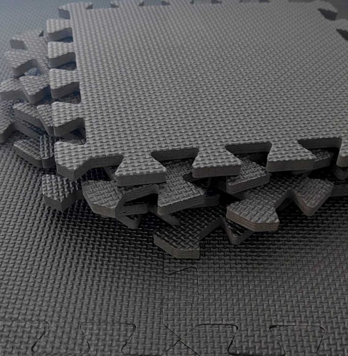 Czarna Mata Piankowa 1cm Puzzle do ćwiczeń fitness sprzęt siłownia