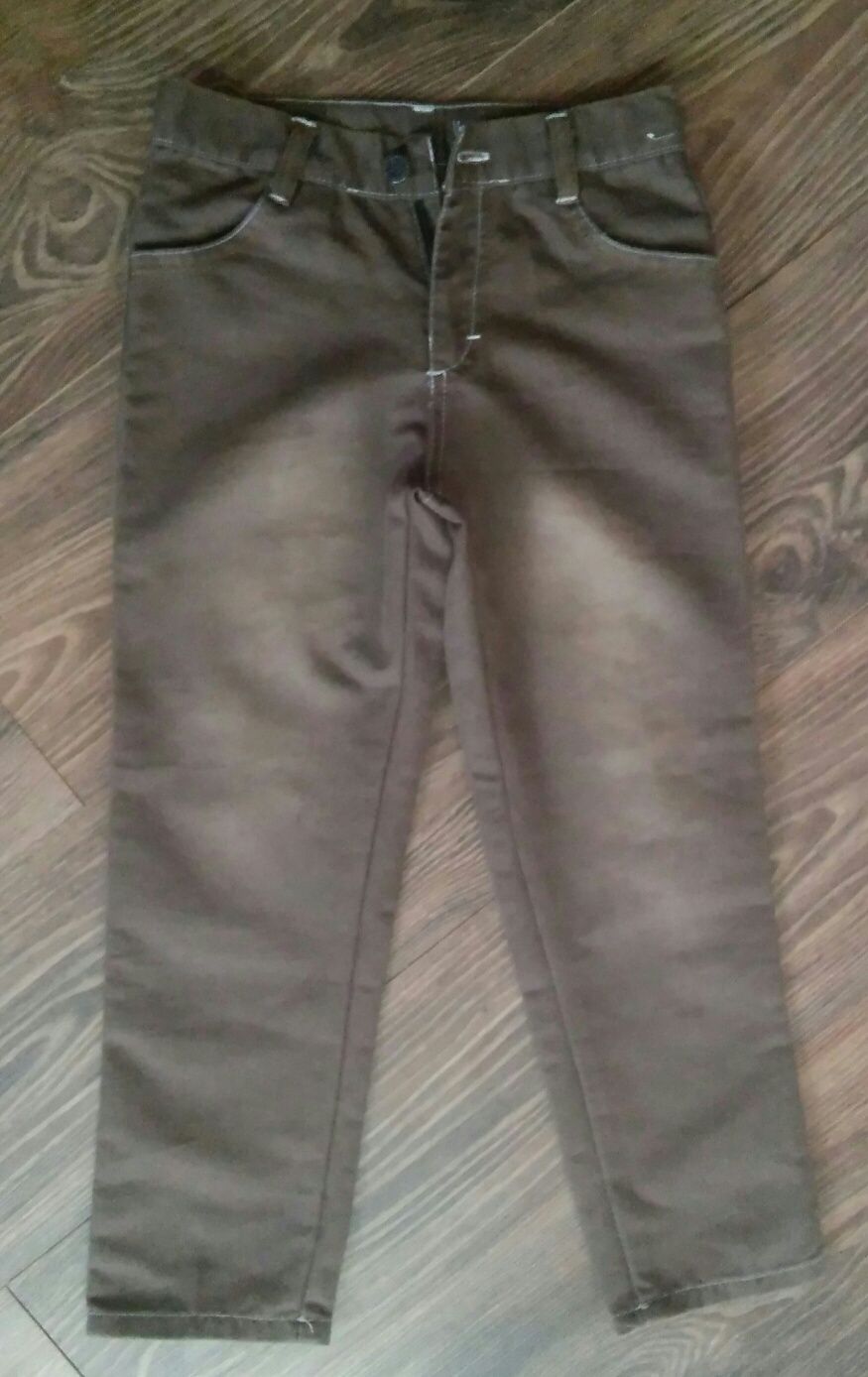 Spodnie jeans brąz nowe bez metki r.122