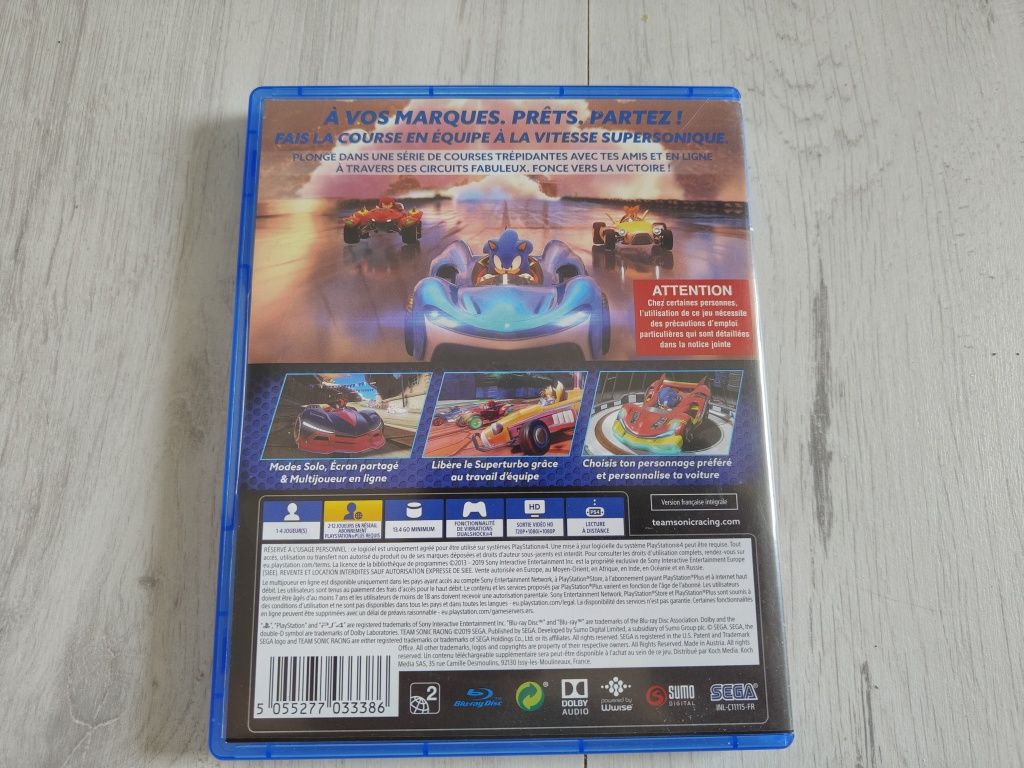 PS4 Sonic Team Racing