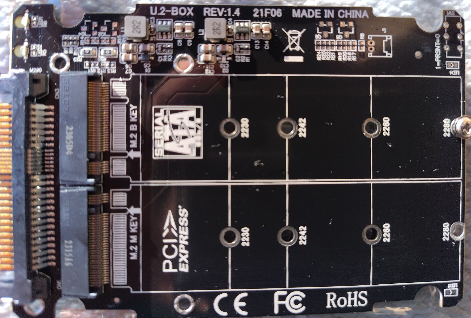 Placa SAS para PCIe e serial ata NVME