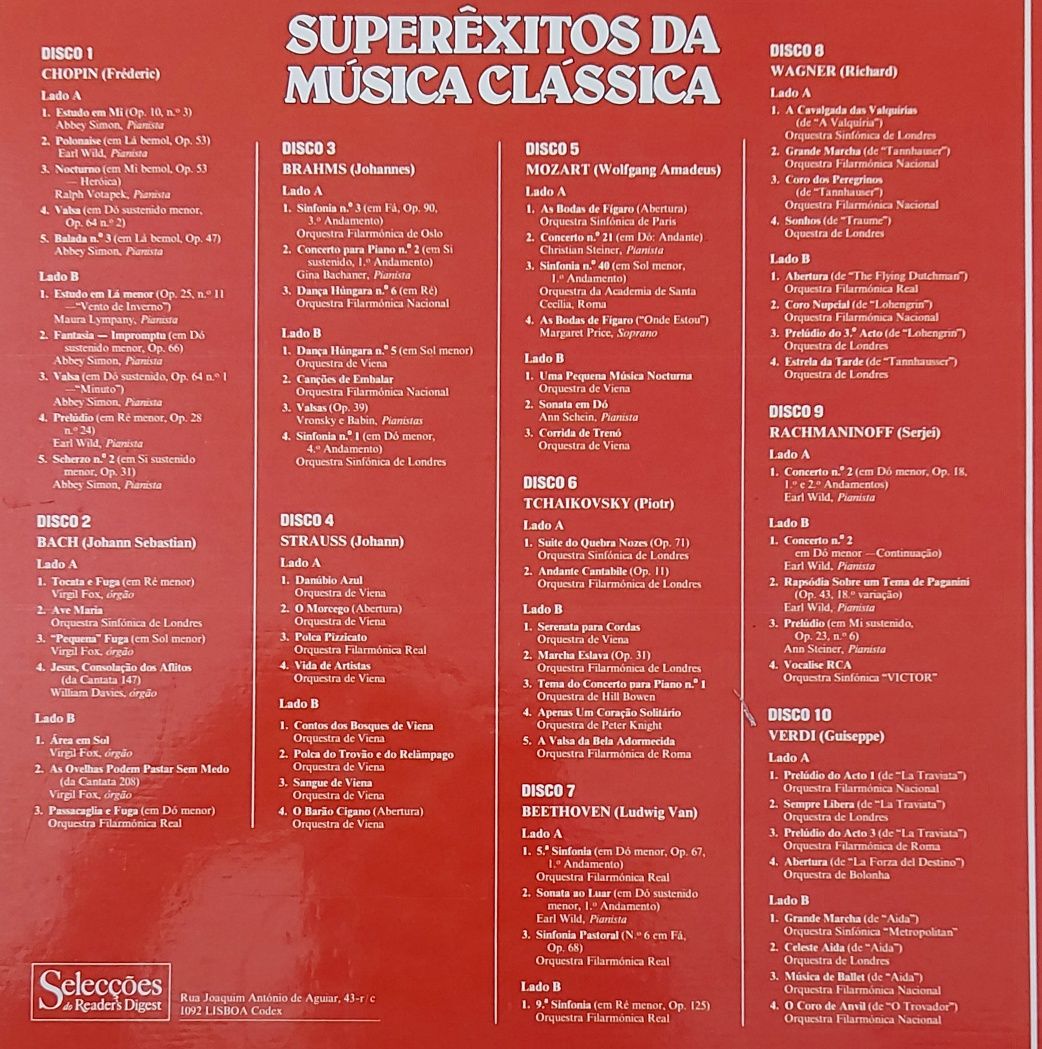 Superêxitos Da Música Clássica em 10 LP