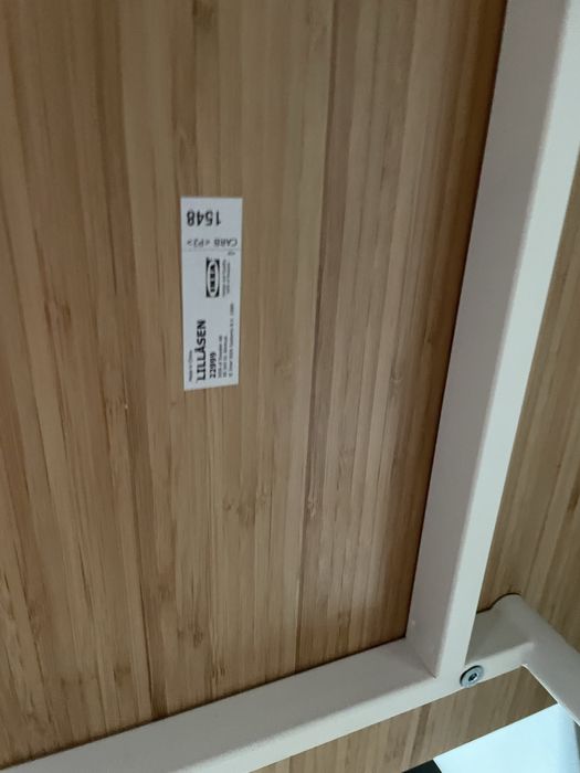 Ikea LILLÅSEN Biurko, bambus, 102x49 cm stolik stol