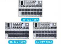 BMS Контролер 5S/4S/3S 100A для Li-ion 18650 18-21 V с балансировк
