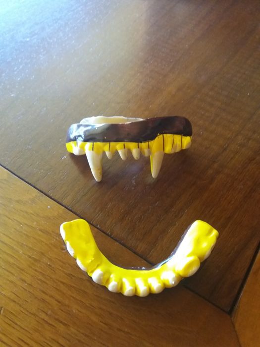 Fato para Carnaval  "A vampira"10/12anos com cabeleira e dentes