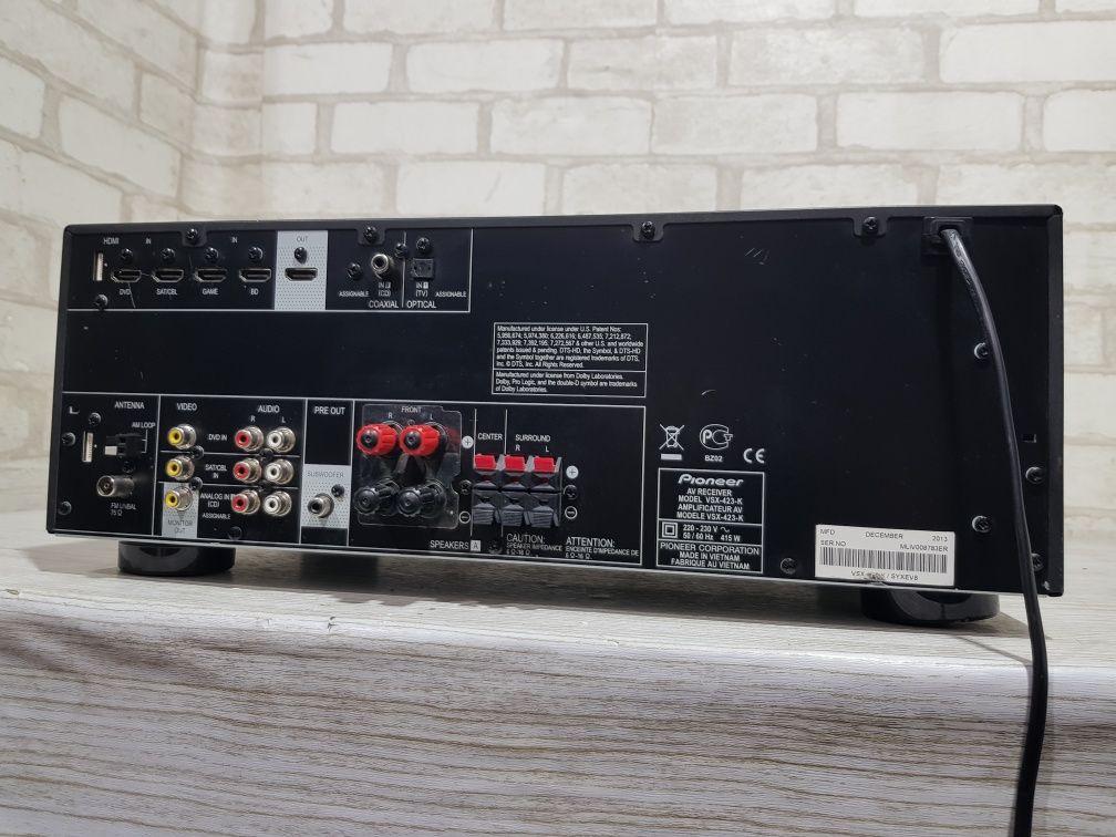 5.1 AV ресивер PIONEER VSX-423,*5x130 Вт, HDMI, USB, б/у з Німеччини
