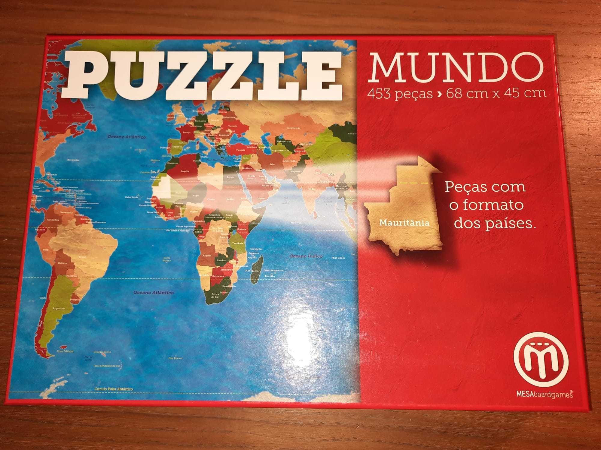 Puzzle Mundo, 453 peças com o formato dos países. Preço: 7 eur.