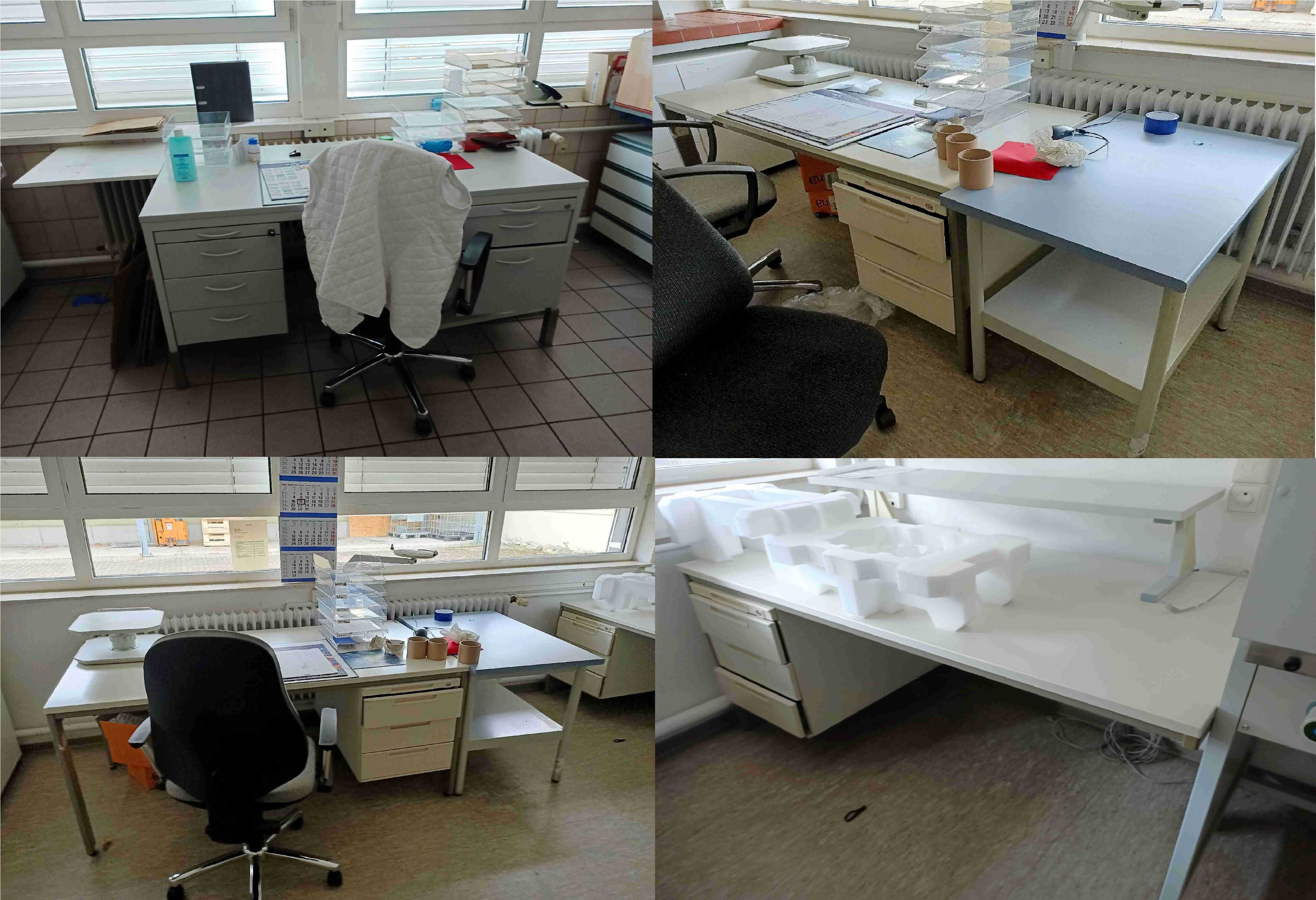 stół warsztatowy laboratoryjny blat ceramiczny umywalka szuflady