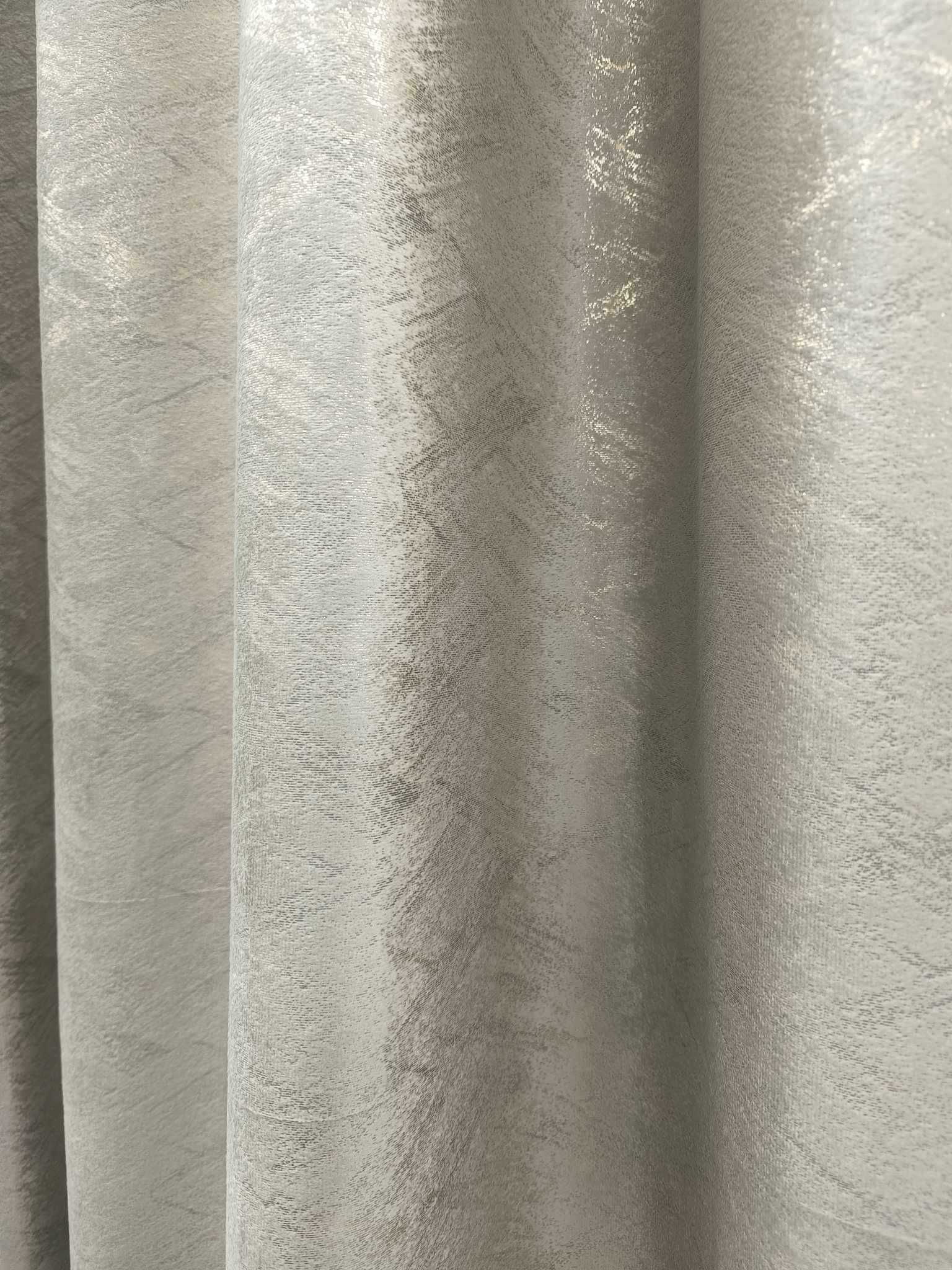 zasłony z metra MARMUREK beż/złoto, szer 280 cm zaciemniaj