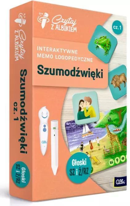 Czytaj z Albikiem. Memo logopedyczne. Szumodźwięki, część 1. Albi