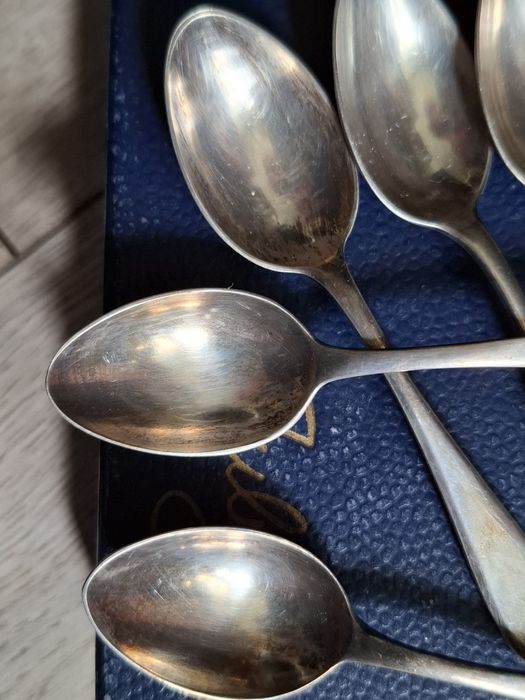 Posrebrzane łyżeczki Jubiler PRL 10,7cm