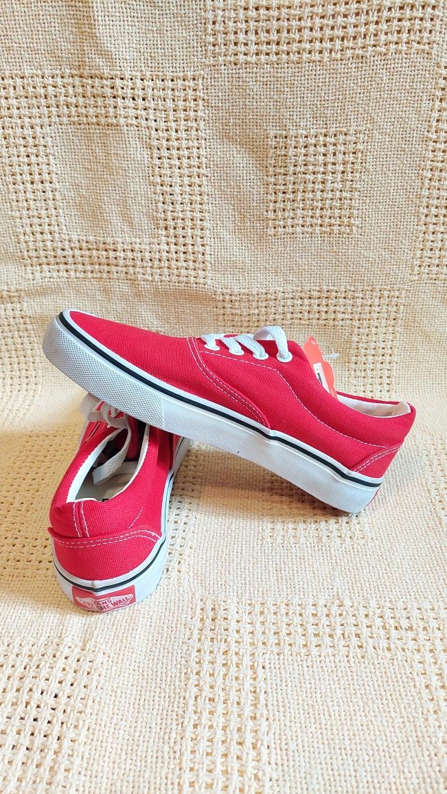 Кеди молодіжні, Vans Era, червоні кеди, жіночі кеди, підліткові кеди