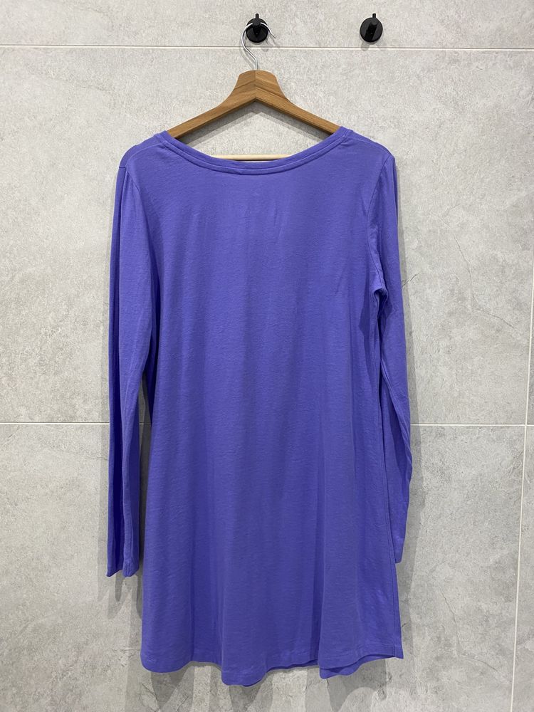 Bawełniana fioletowa piżama sukienka Victoria’s Secret M/L 38/40