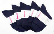 5X Gładkie markowe skarpetki cienka bawełna HUDSON granat 35-38 -75%
