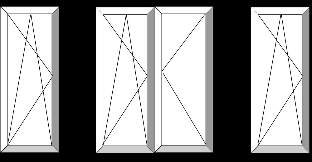 Janelas em alumínio oscilo batente vidro duplo