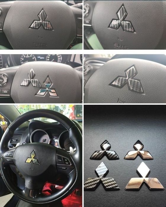 Логотип, емблема на руль, на решітку Mitsubishi Outlander 3, XL, Lance