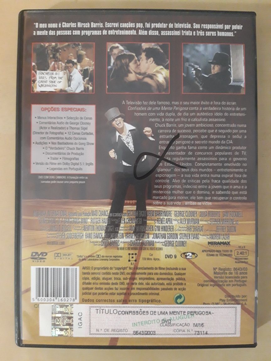 Confissões de uma Mente Perigosa (DVD)