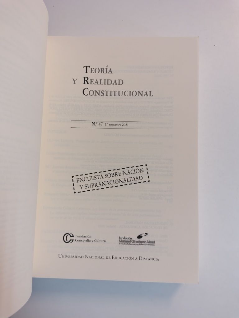 Teoría y Realidade Constitucional n° 47