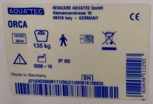 PODNOŚNIK WANNOWY Orca Aquatec Winda Osoby Niepełnosprawnej Starszej