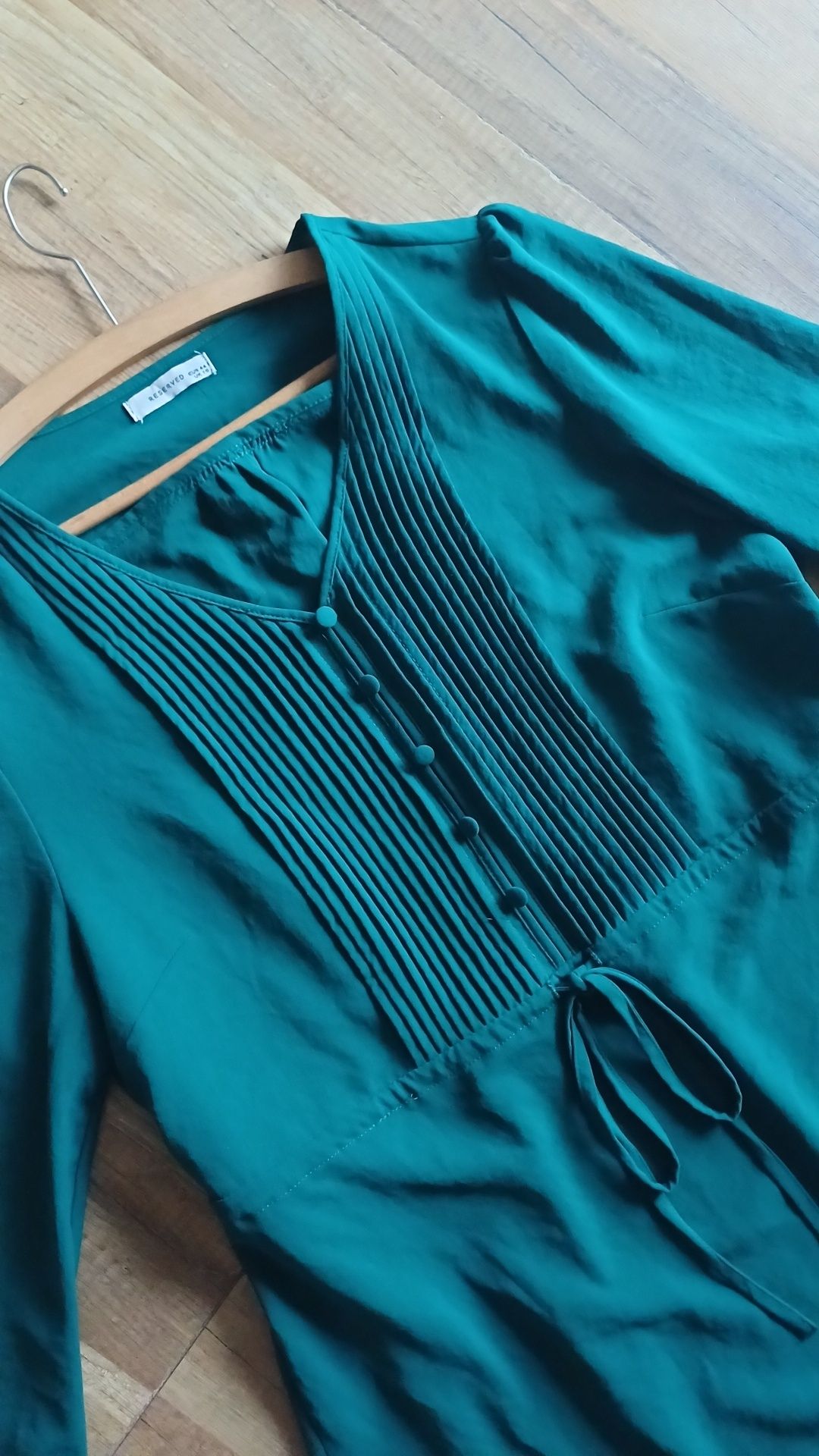 Sukienka butelkowa zieleń 44 elegancka Reserved wesele xxl plus size