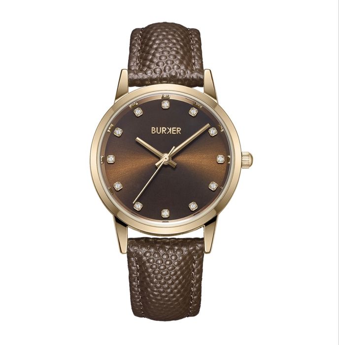 Годинник Burker Amy brown gold leather