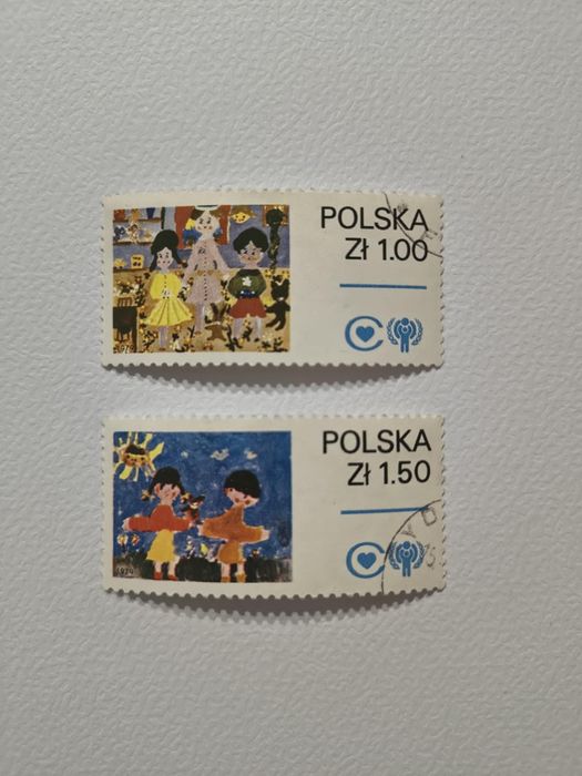 Polska 1979 – Dziecięce rysunki UNICEF – zestaw 2 znaczki