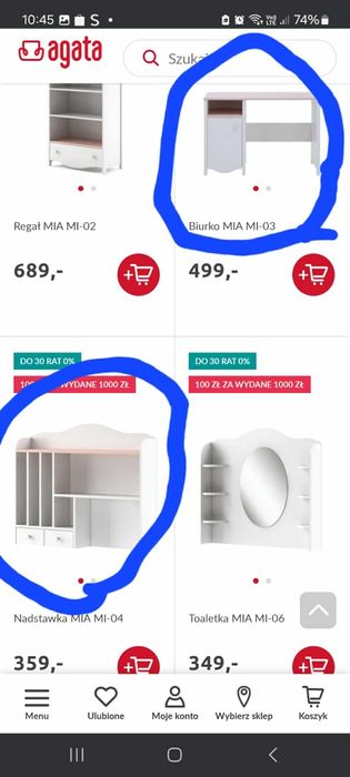 Zestaw mebli dla dziewczynki Agata Meble