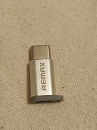 Переходник (адаптер)  Remax Micro USB на Type-C Gold (RA-USB1) silver