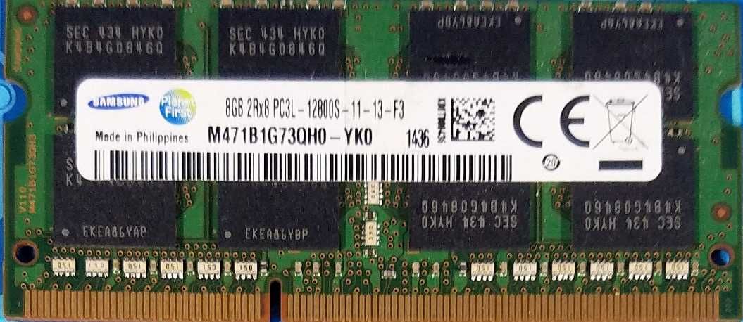 Оперативная память RAM 8GB 1.35v DDR3l-1600 12800 PC3l