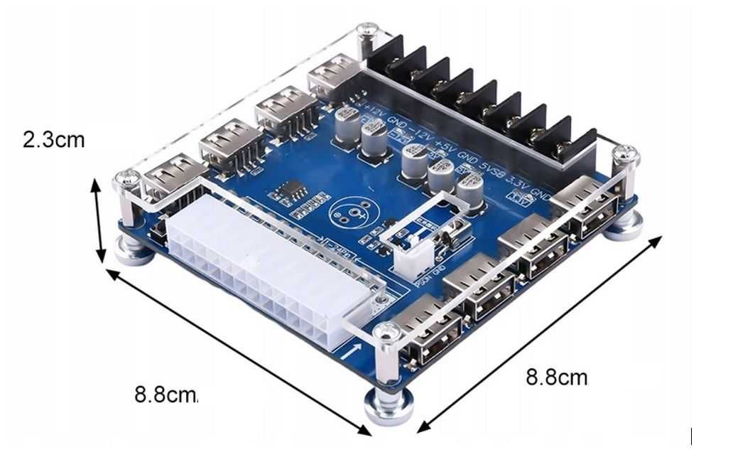 ATX zasilacz tabliczka zaciskowa wsparcie 3.3V/5V/12V