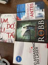 Livros Thrillers/policiais variados - conjunto 20€