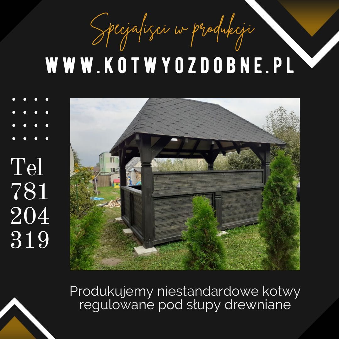 Kotwa narożna - podstawa pod słup drewniany!