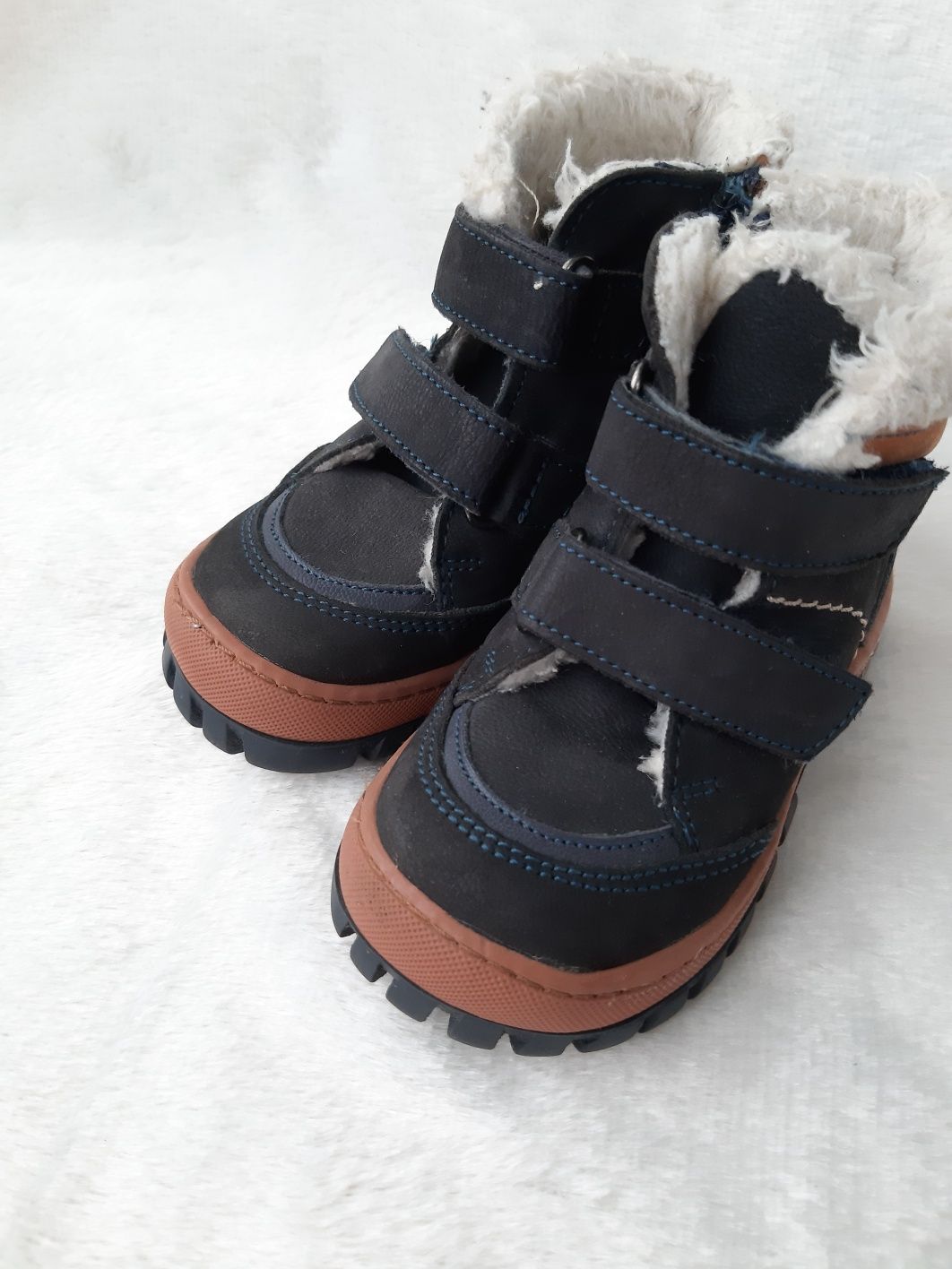 Теплі шкіряні зимові чоботи Lasocki 21 розмір