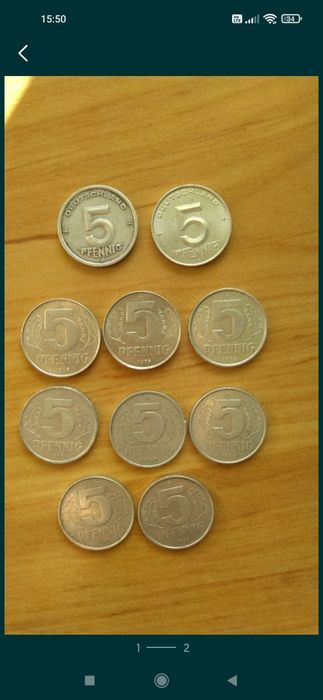 Stare niemieckie monety 5 pfennig