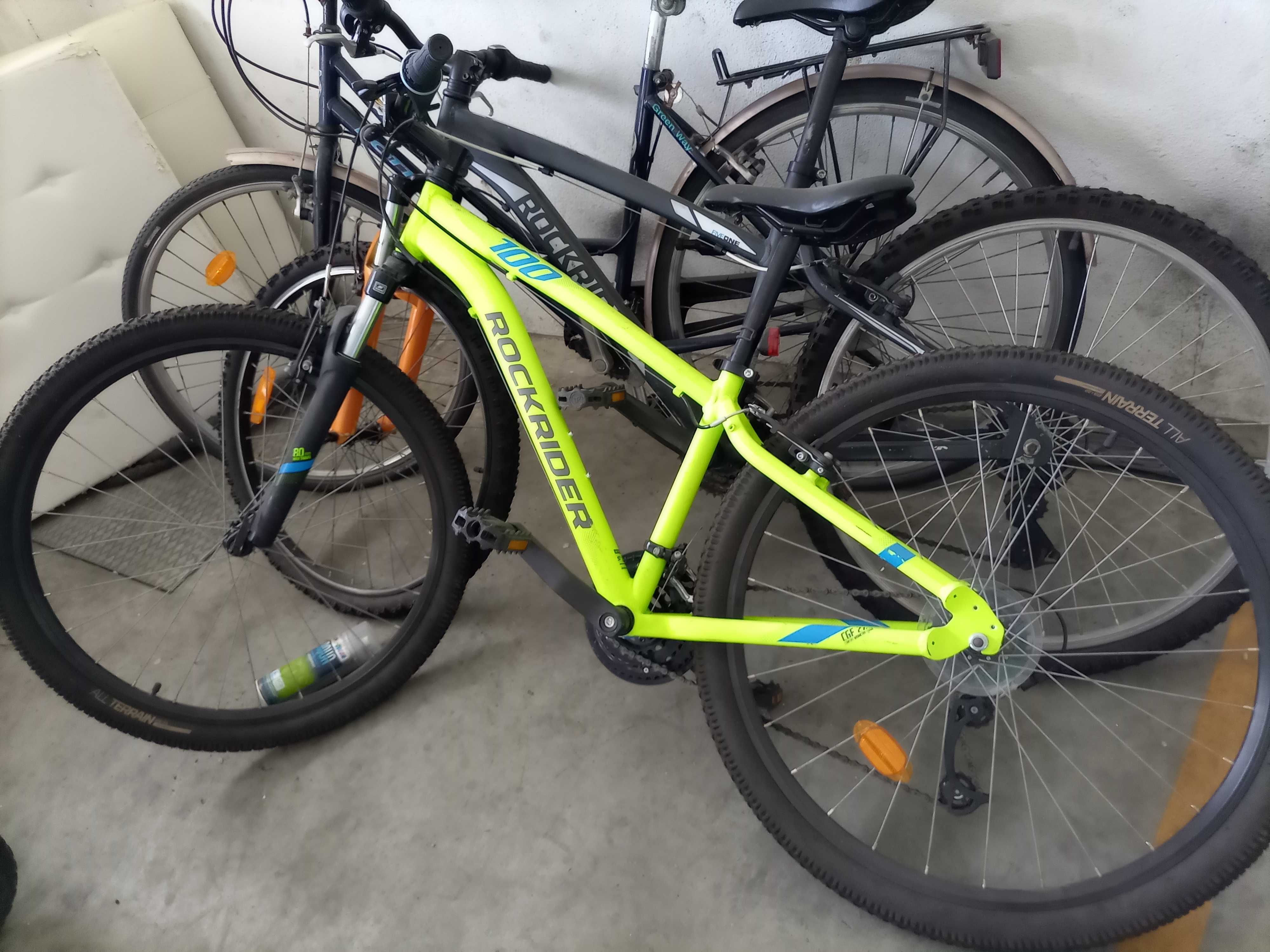 Bicicleta BTT ST 100 Verde Lima Tamanho S