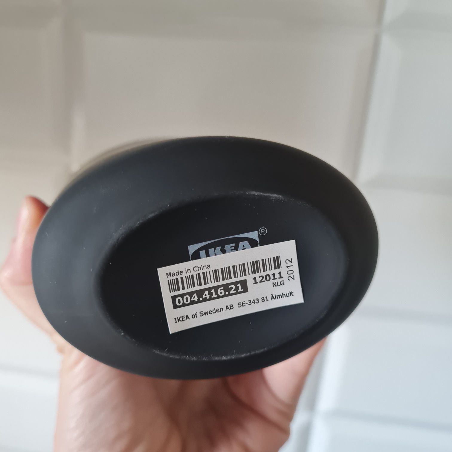 Ikea Ekoln kubki na szczoteczki kamionka czarny dozownik GRATIS 3 szt