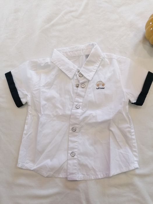 Camisa de Manga Curta de Bebé Menino