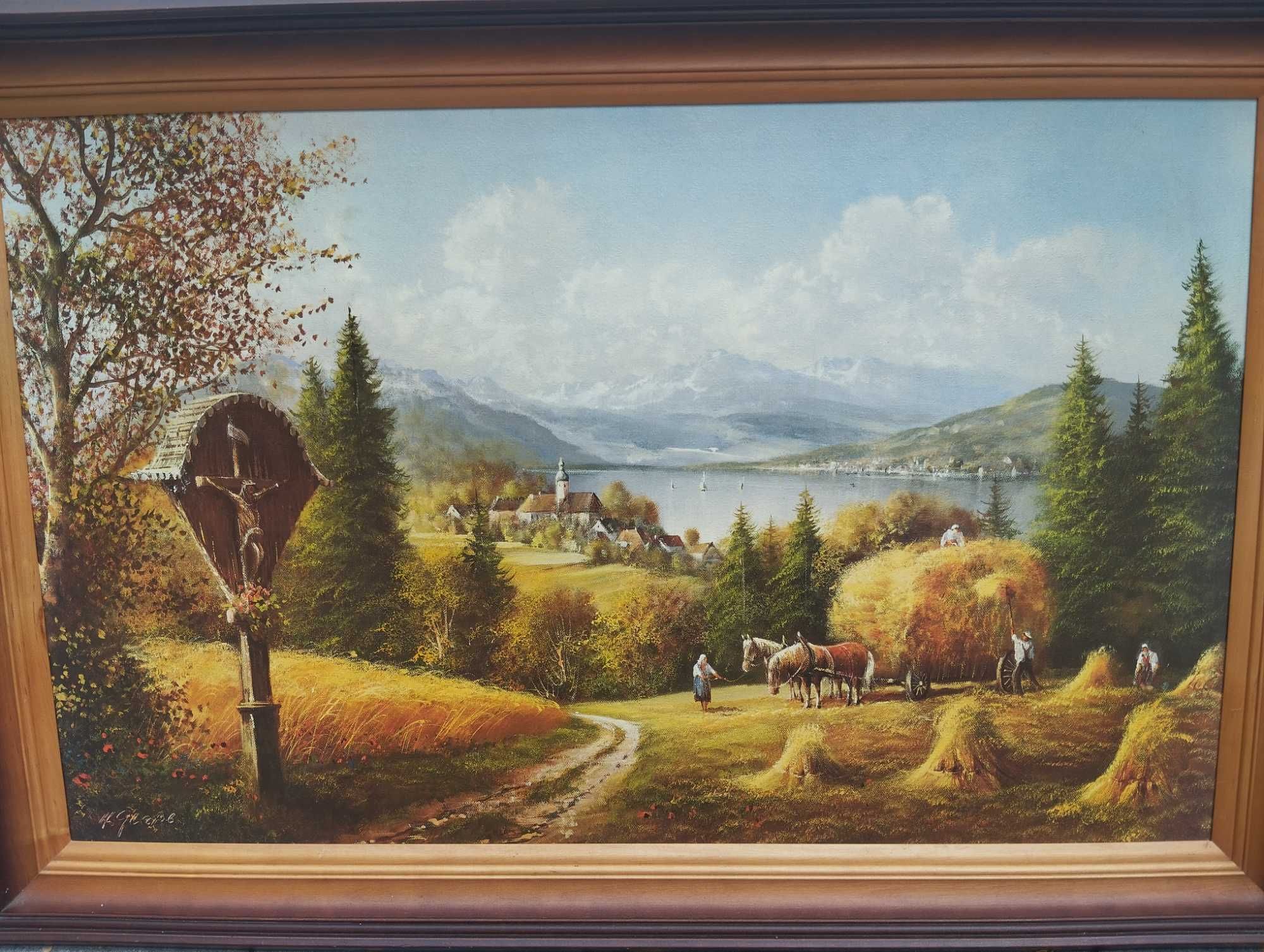 obraz wiejski 90 x 61