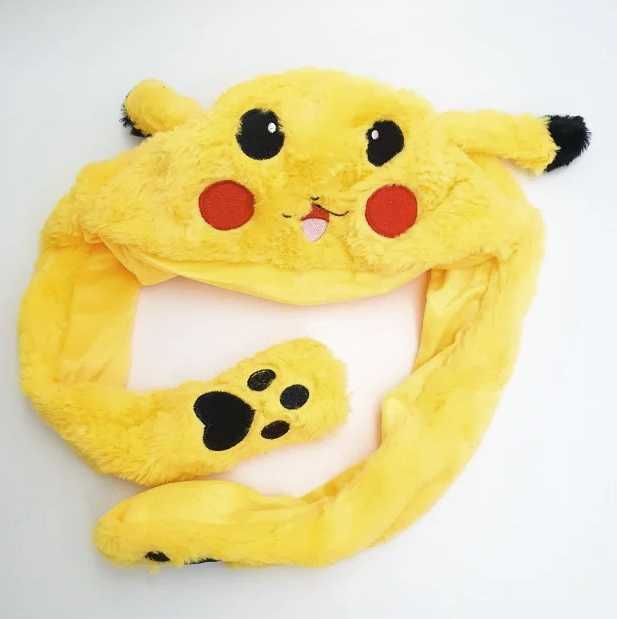 Светящаяся шапка с двигающими ушами, Шапка Пикачу Желтый