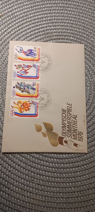 Koperta FDC Liechtenstein Letnie Igrzyska Montreal 1976