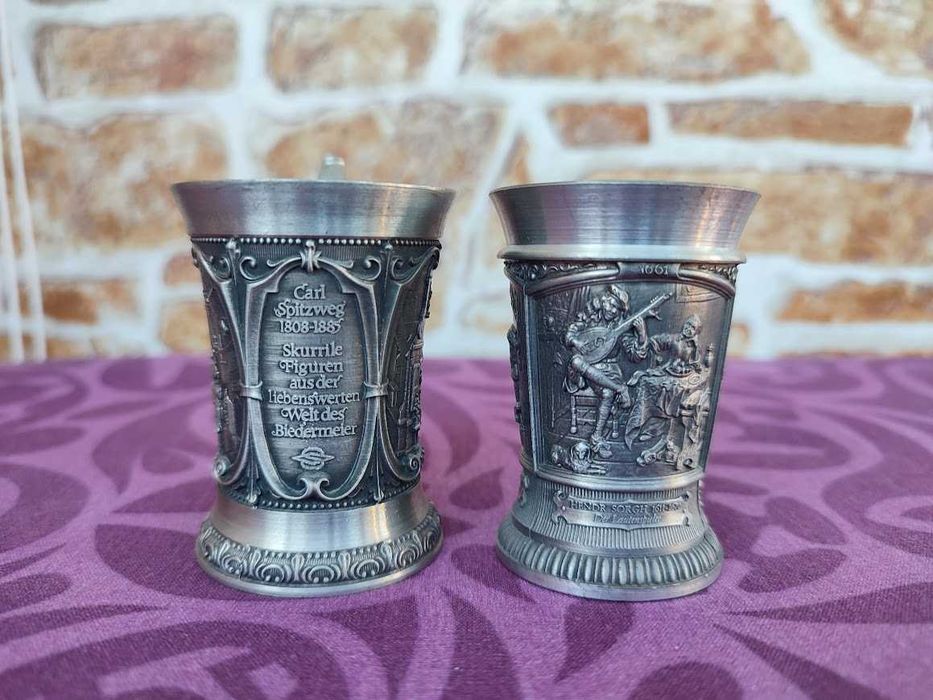 Вінтажні вироби з харчового олова. Чарки 40мл. Німеччина.