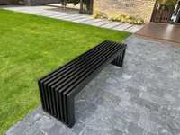 Nowoczesna  ławka ogrodowa zewnętrzna modern siedzisko ława stalowa
