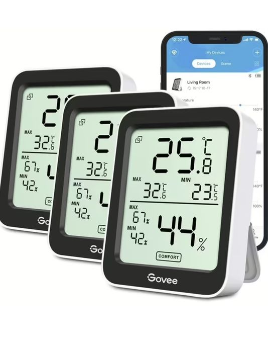 Bluetooth термометр и влагомер Govee домашняя мини-метеостанция на бат