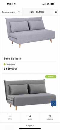 Sofa idealny stan 140x200
