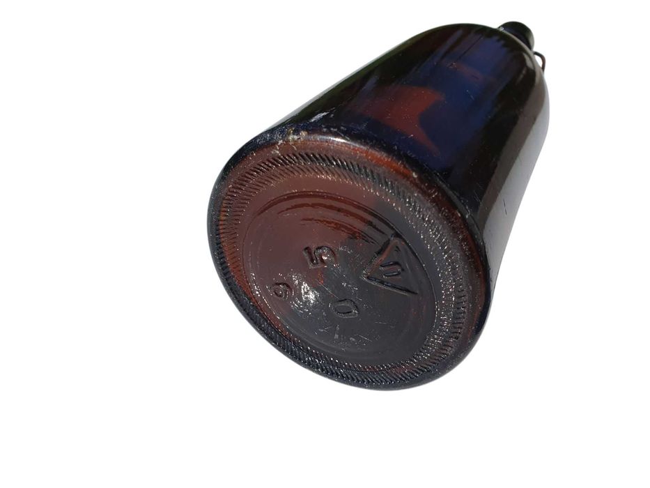 Stara butelka szklana butelka 1l z korkiem antyk