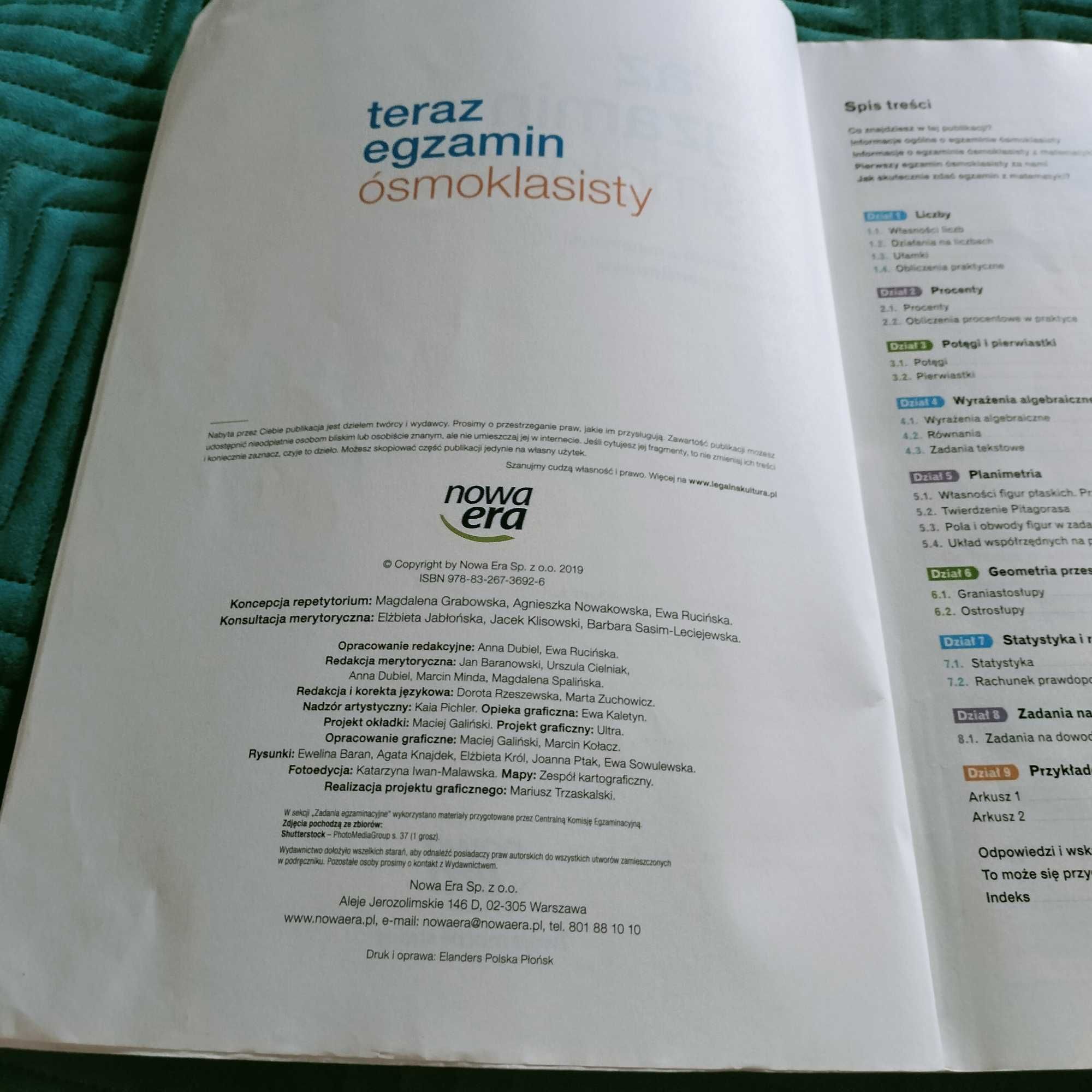 Repetytorium ósmoklasisty matematyka Nowa Era