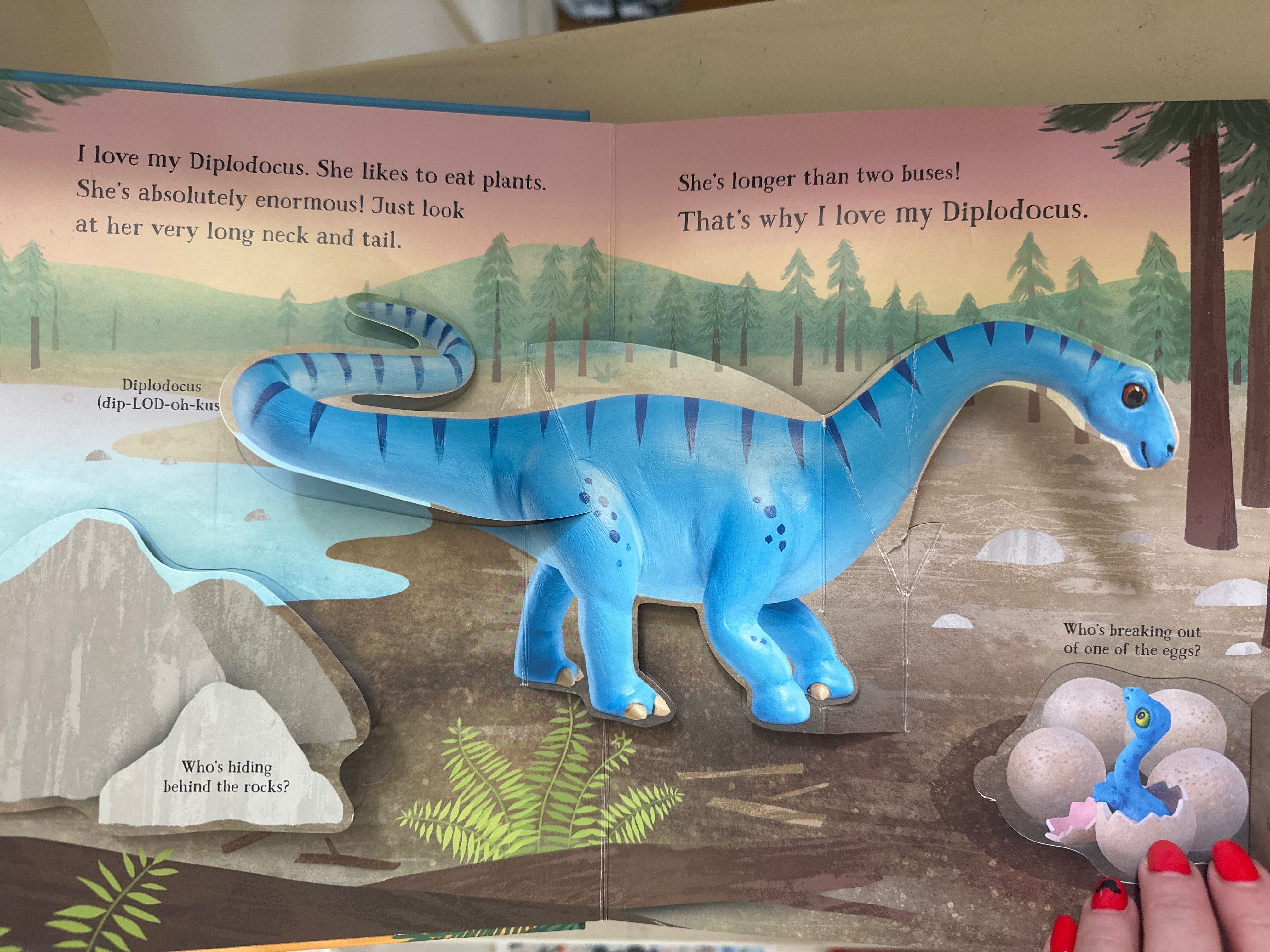 I love my dinosaur pop up książka dinozaury po angielsku Ala Usborne