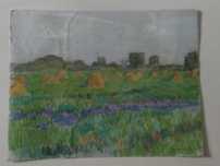 Поле со снопами 1980г. Художник Искам В. форматная